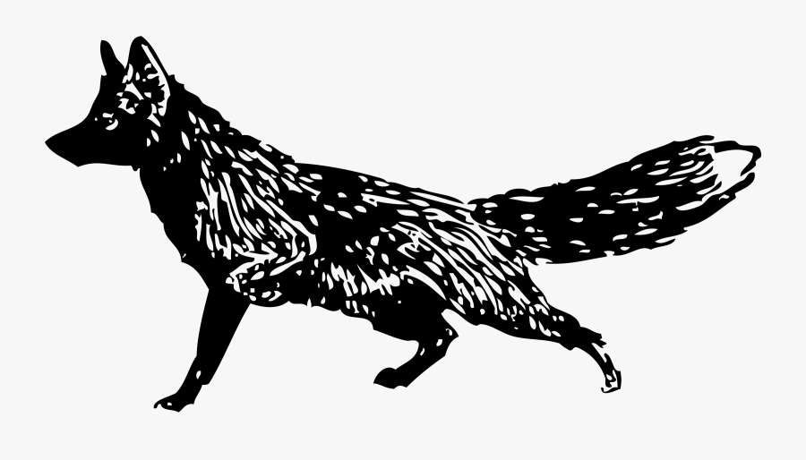 Red Fox Arctic Fox Black And White Free Commercial - Red Fox Clipart Black And White, Transparent Clipart