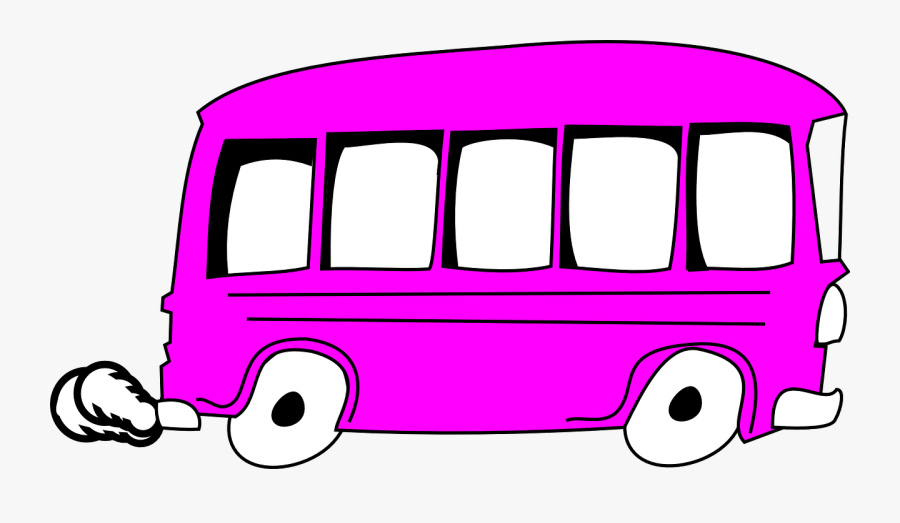 Bus School Bus Pink Free Picture - Green School Bus Clipart, Transparent Clipart