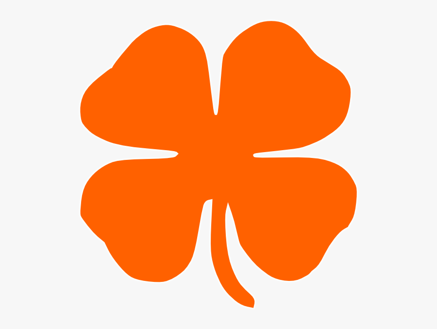 Orange Clover Clip Art, Transparent Clipart