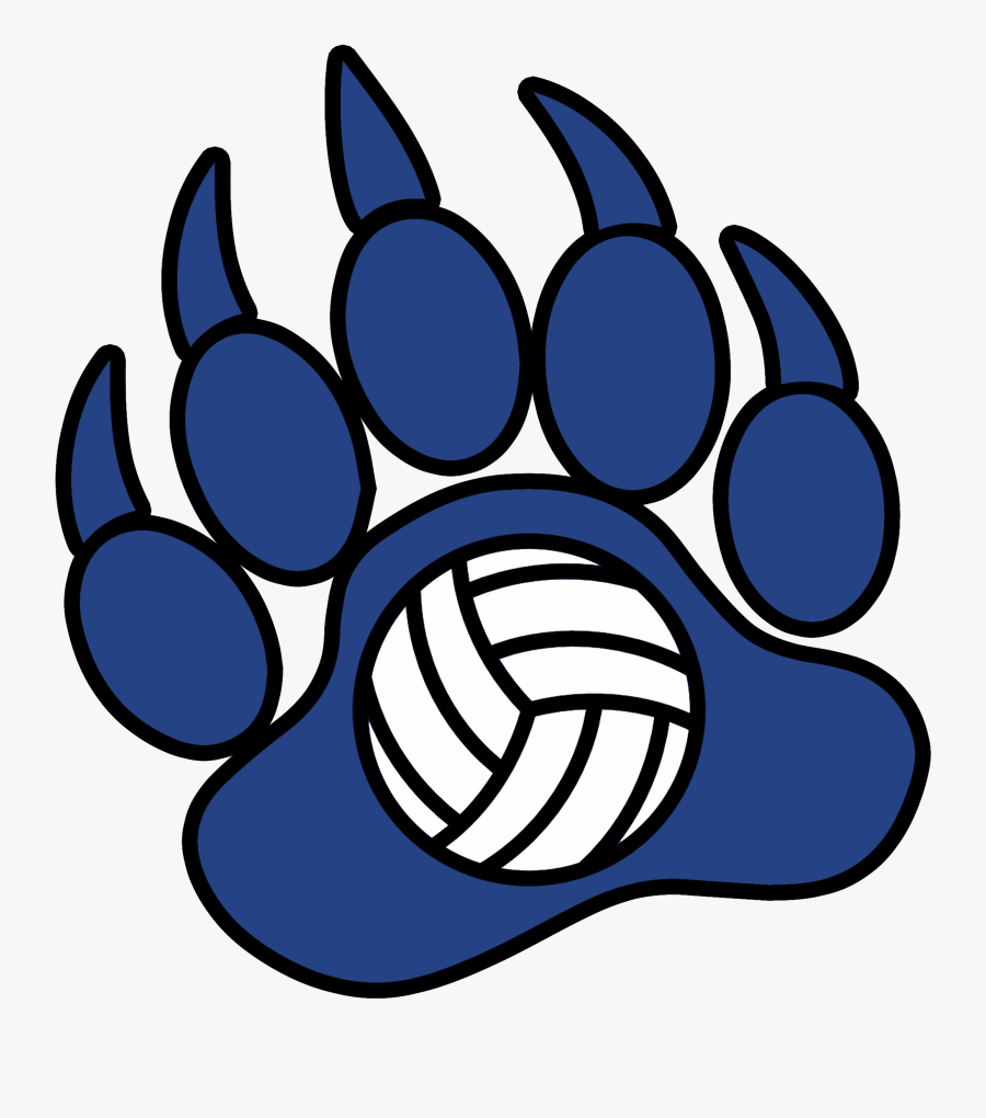 Cms Bear Paw-volleyball - Bears Volleyball Clip Art, Transparent Clipart