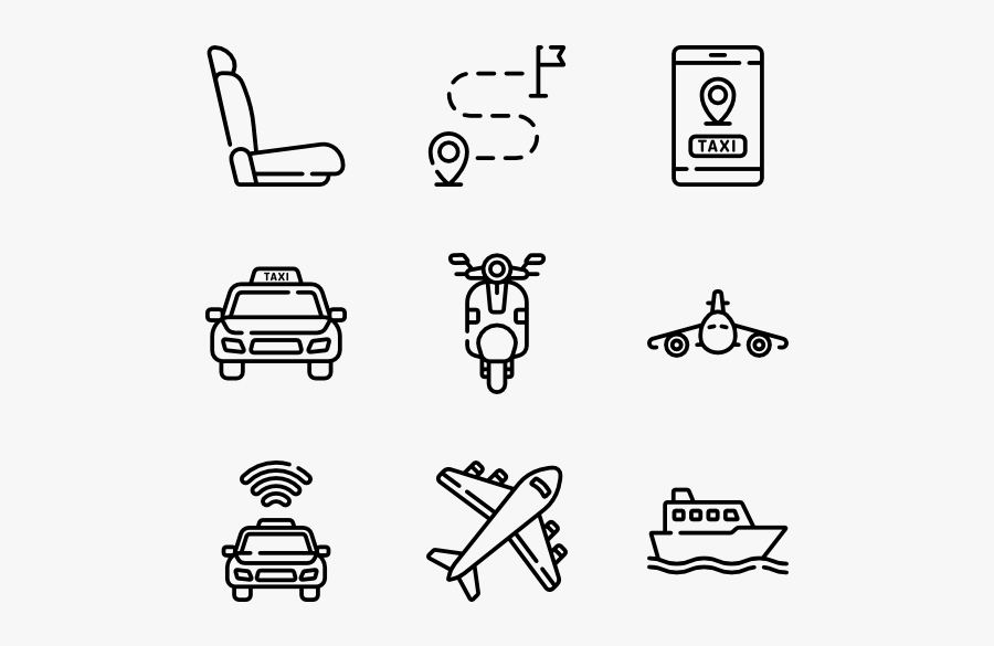 Public Transportation - Web Design Line Icon, Transparent Clipart