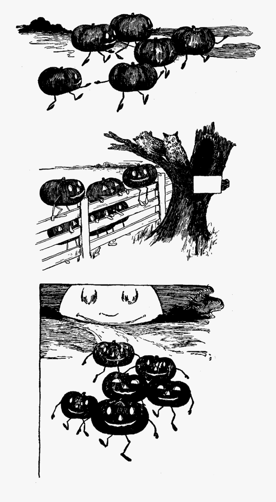 Halloween Jack O Lanterns Pumpkins Craft Transfers - Illustration, Transparent Clipart