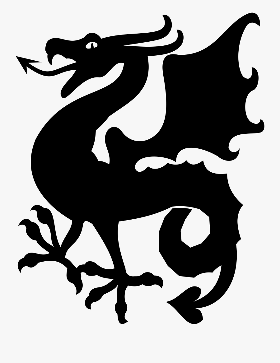 Filedragon Silhouette - Renaissance Fair Clip Art Dragon, Transparent Clipart