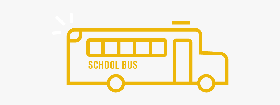 School Bus Lights, Transparent Clipart
