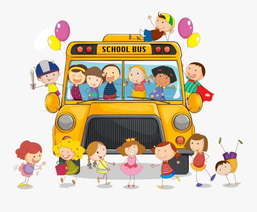 Van School Bus - Ppt On My School Life, Transparent Clipart
