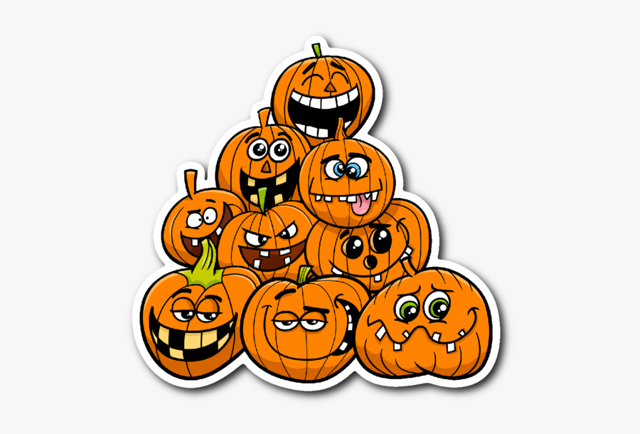 Transparent Jack O Lantern Face Png - Calabazas De Halloween Dibujos, Transparent Clipart