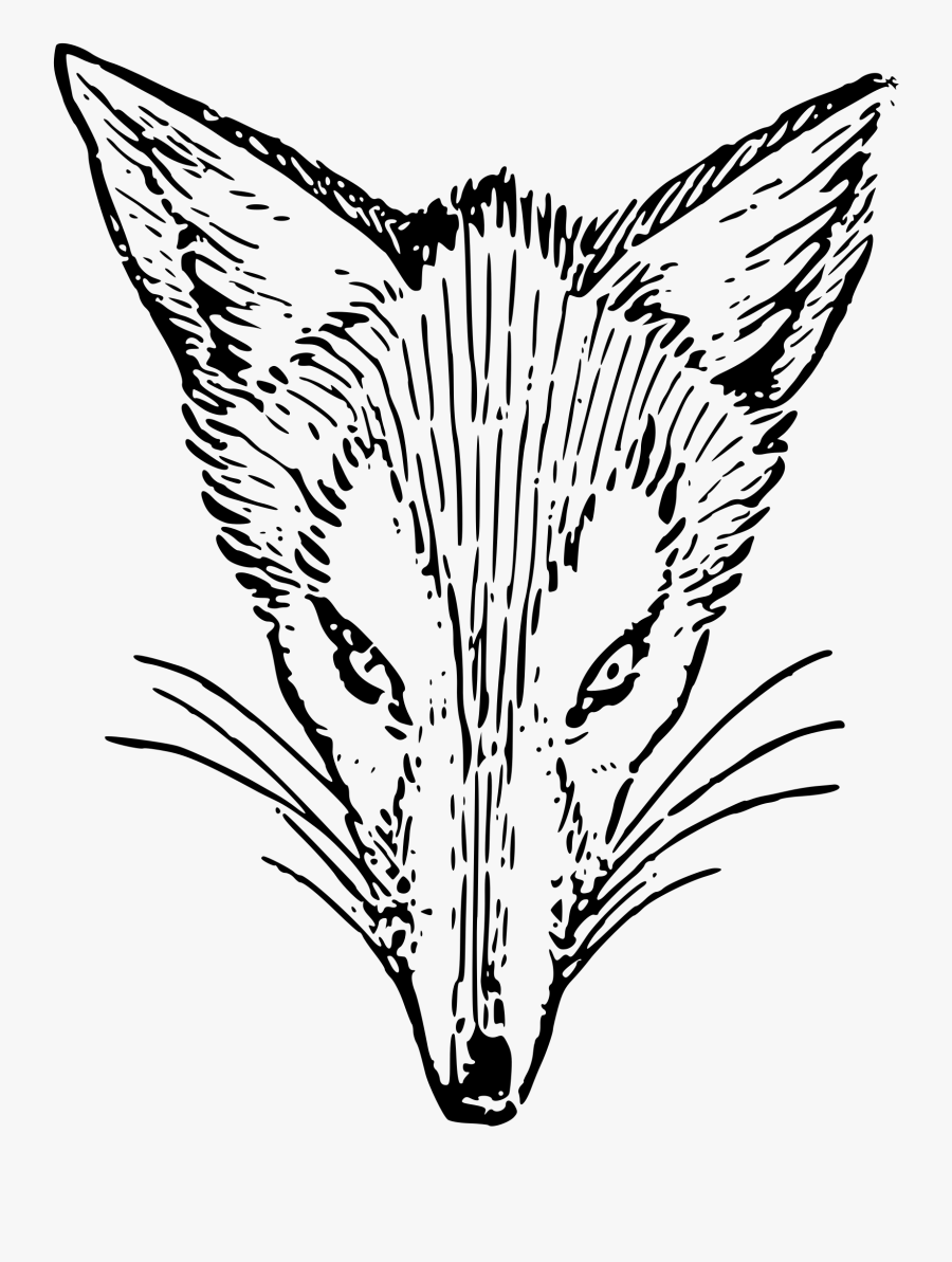Br"er Fox Outline - Fox Face Black Clipart, Transparent Clipart