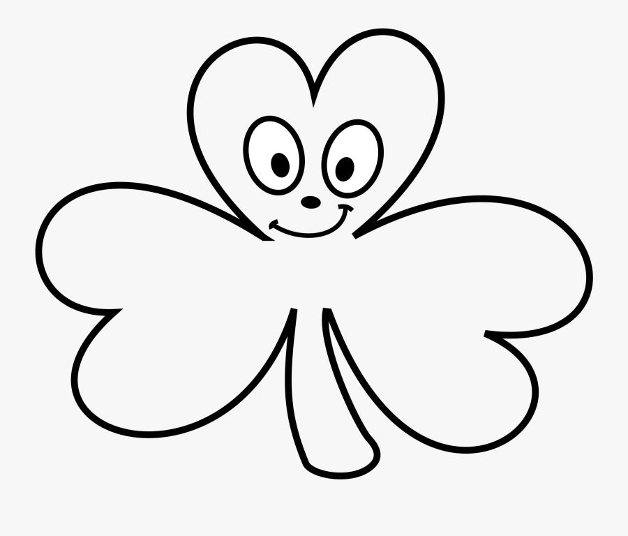 Shamrock Cross Clipart - St Patrick's Day Clover Outline, Transparent Clipart