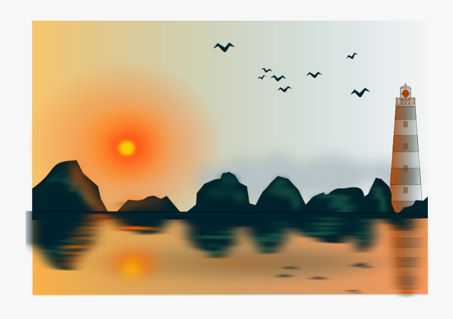 Sunset, Transparent Clipart