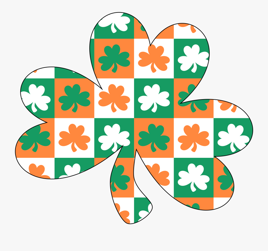 Shamrock With Ireland Pattern Clip Arts - Ireland Clipart, Transparent Clipart