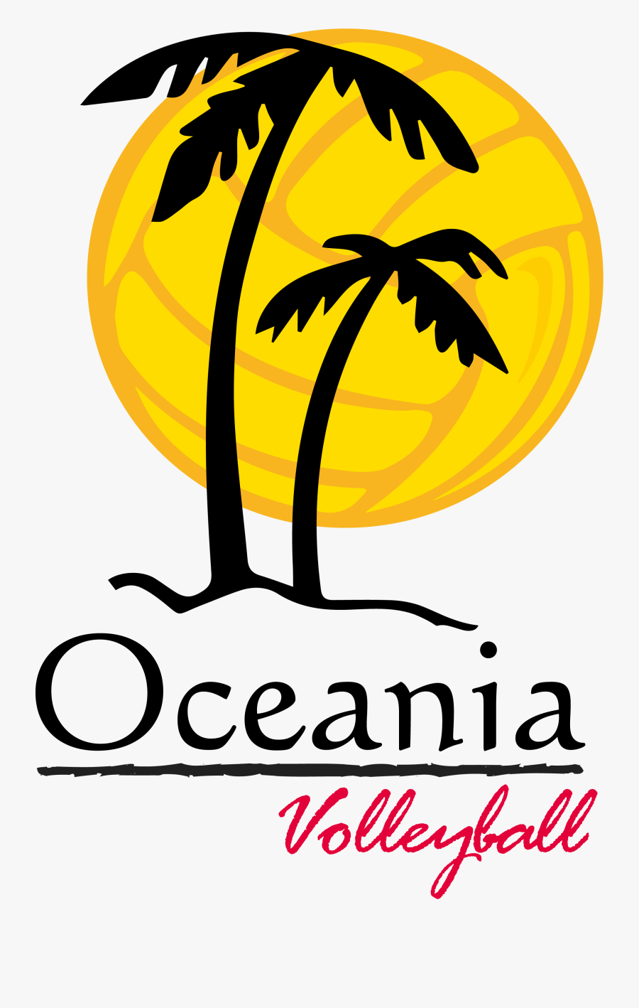 Oceania Volleyball - Silhouette Flamingo With Palm Tree, Transparent Clipart