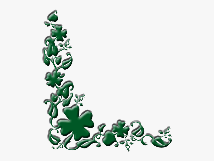 Shamrock Border Clip Art - Irish Birthday Blessing For A Woman, Transparent Clipart