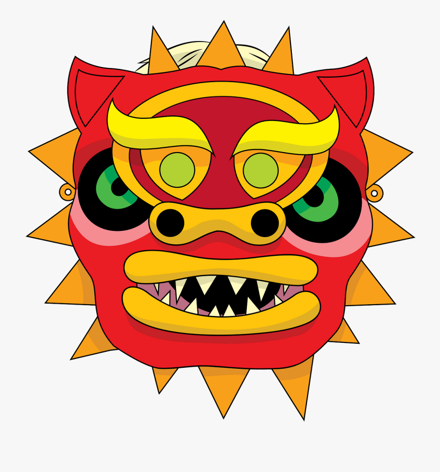 Chinese Dragon Face Mask, Transparent Clipart