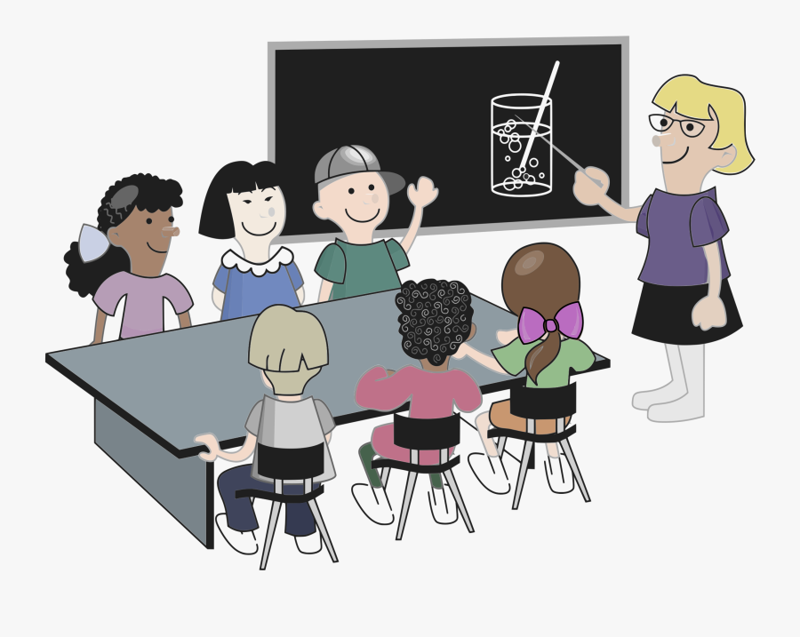 Child Clipart Diversity - School Classroom Clipart Black And White, Transparent Clipart