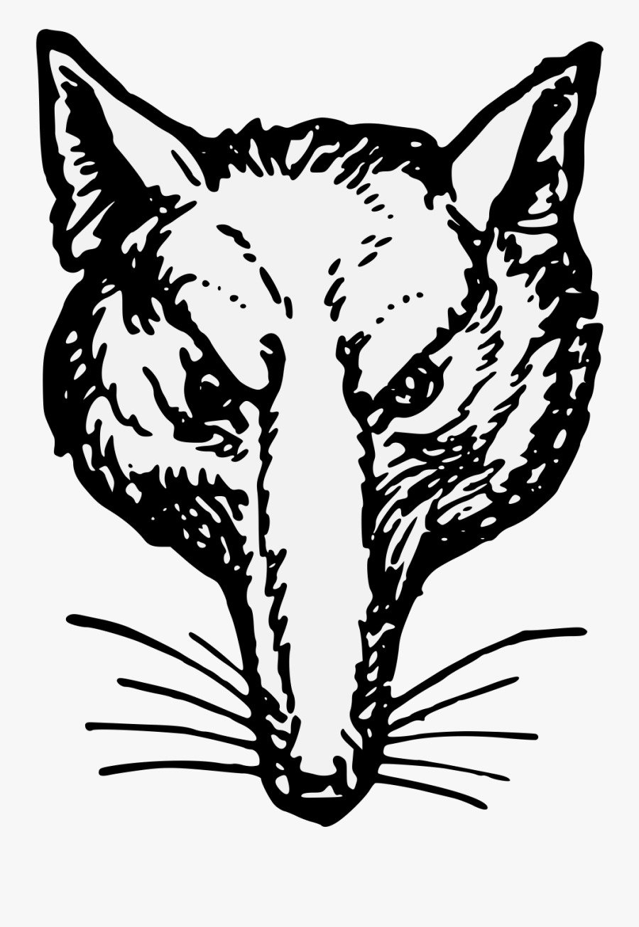 Heraldry Wolf Head Caboshed, Transparent Clipart