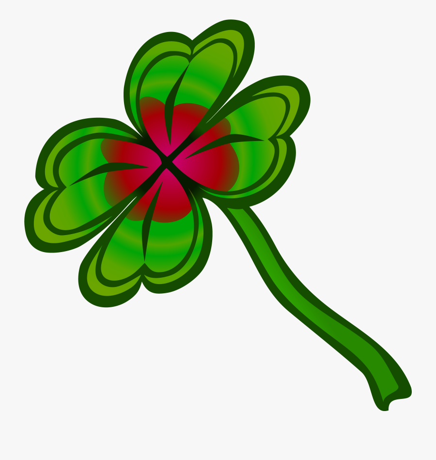Free Clipart Of A St Paddy"s Day Red And Green Shamrock - Clover Tattol, Transparent Clipart