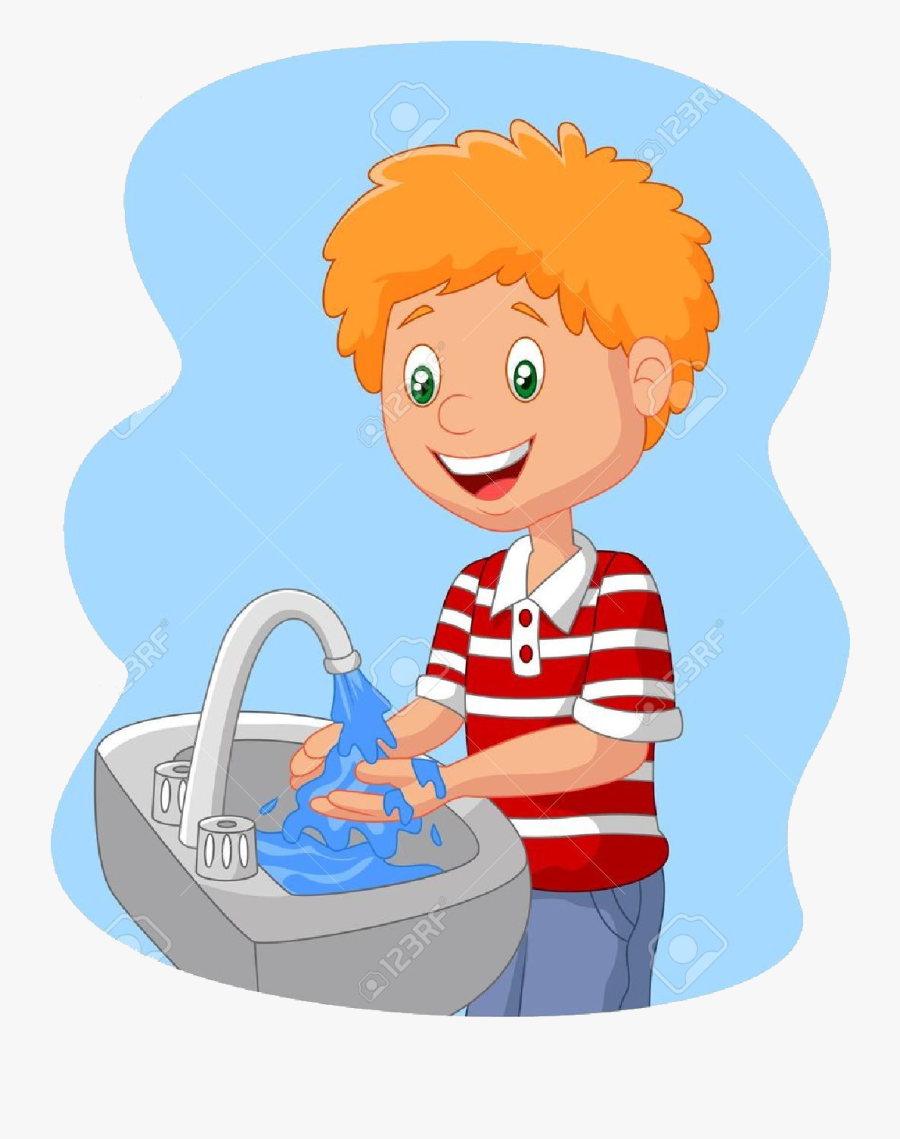 Washing Hands Child Clipart Transparent Png - Washing Hands Clipart, Transparent Clipart