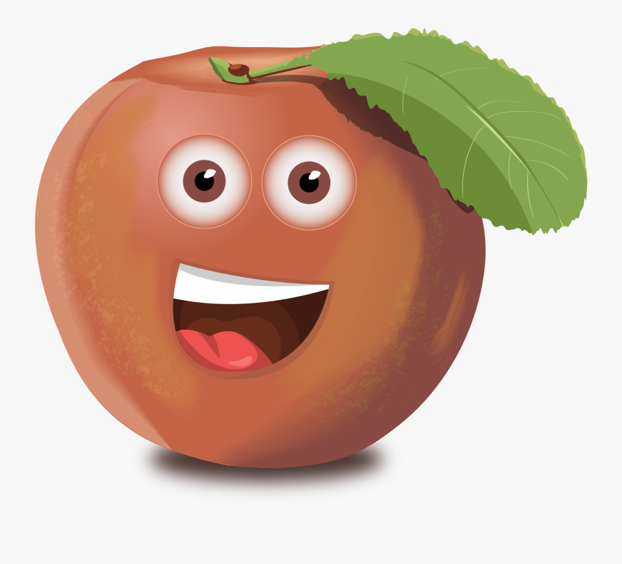 Peach Clipart Cartoon - Cartoon, Transparent Clipart