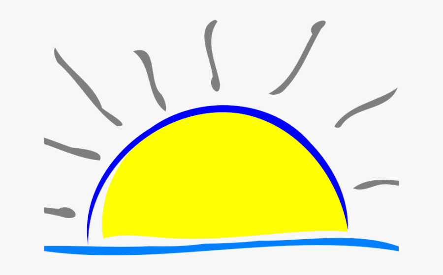 Transparent Sunset Png - Half Sun Clip Art, Transparent Clipart