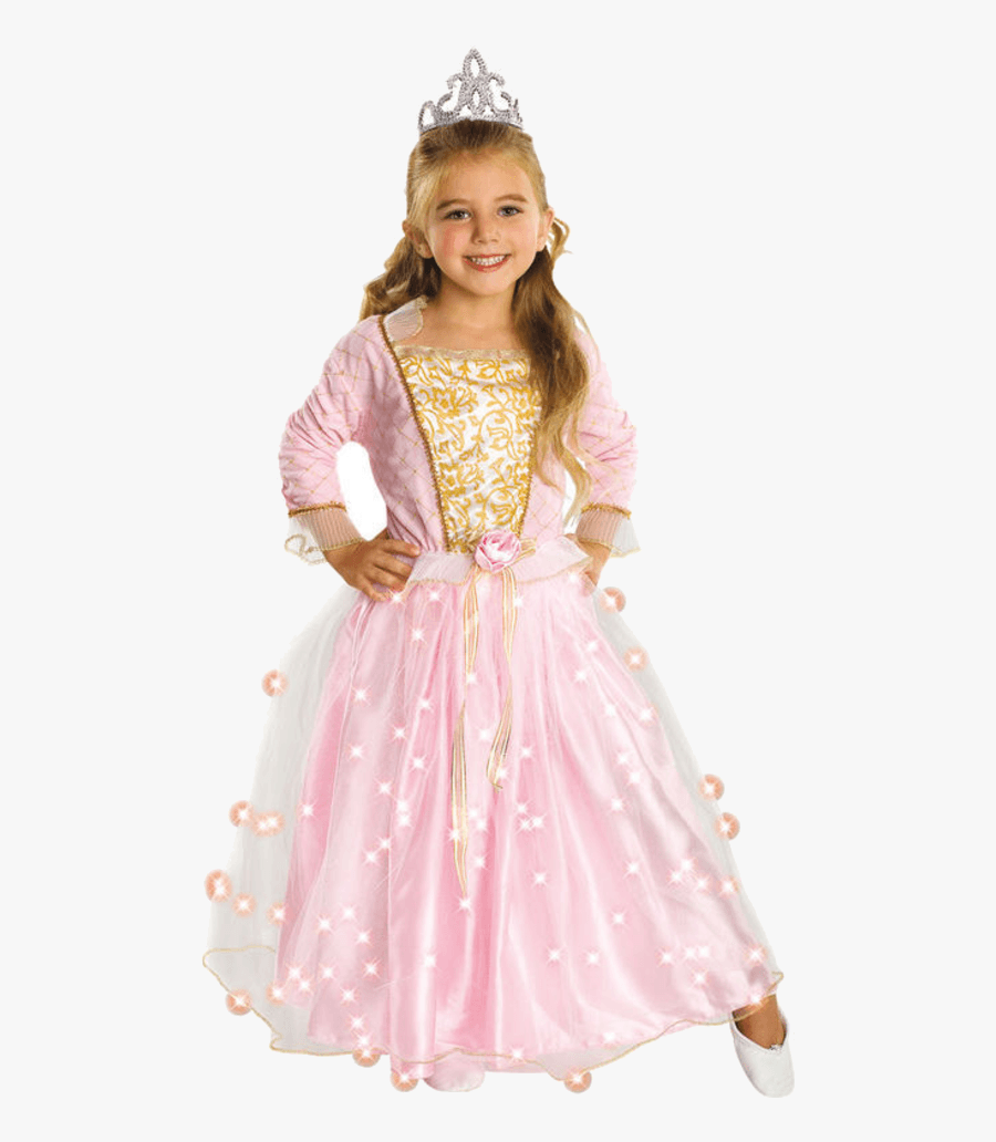 Princess Child Clipart - Pink Princess Dress Up, Transparent Clipart