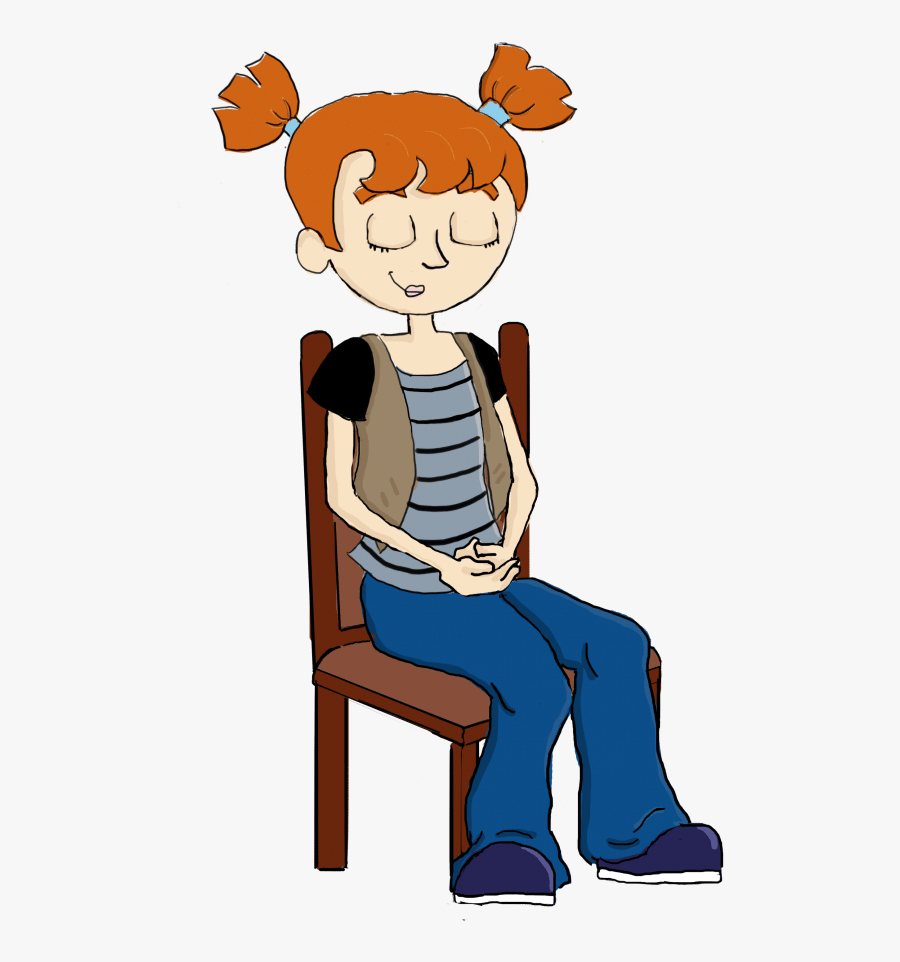 Ways To A - Sitting On A Chair Cartoon, Transparent Clipart