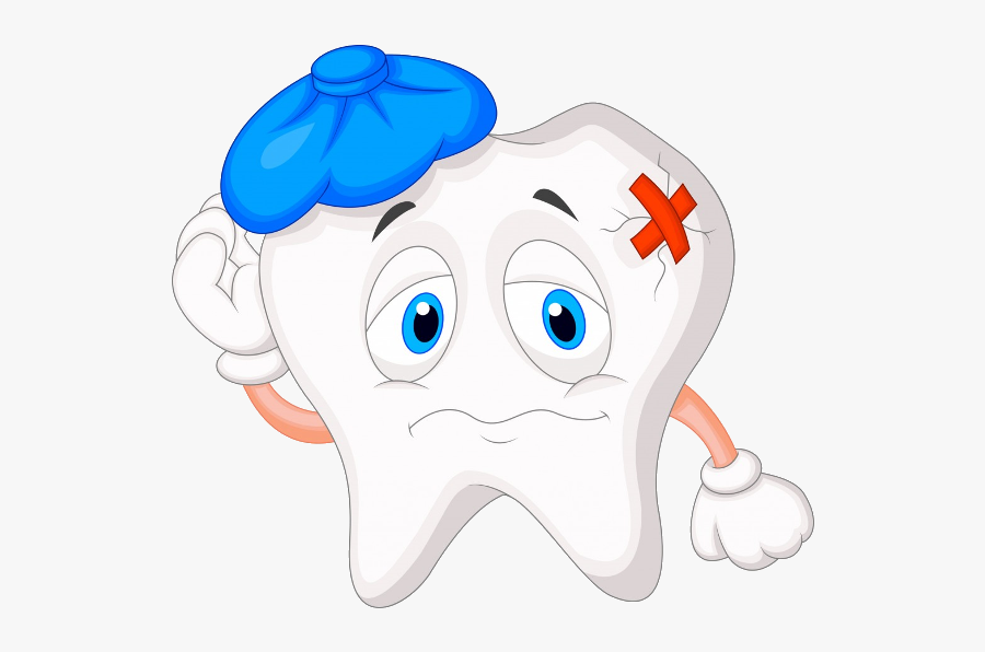 Funny Cartoon Teeth Clip Art Images Are Large Format - Sick Tooth, Transparent Clipart