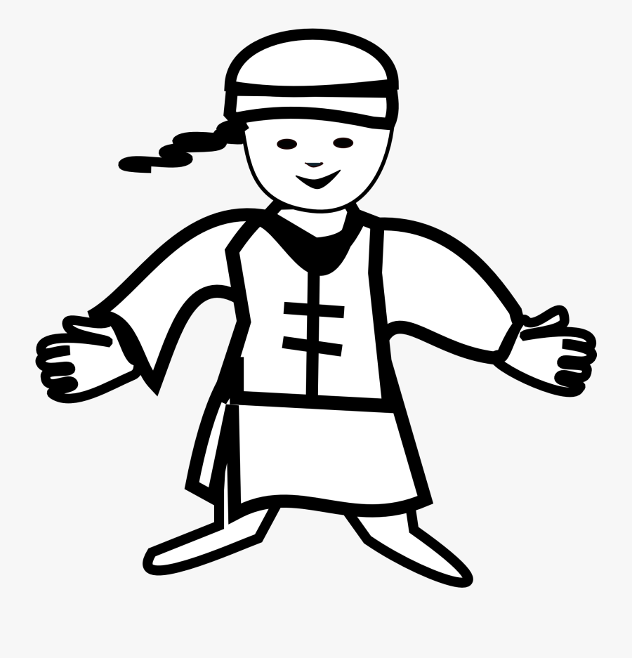 Chinese People Black And White Clipart, Transparent Clipart