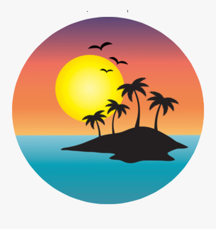 Transparent Sunset Clipart Png - Palm Tree Sunset Clipart, Transparent Clipart