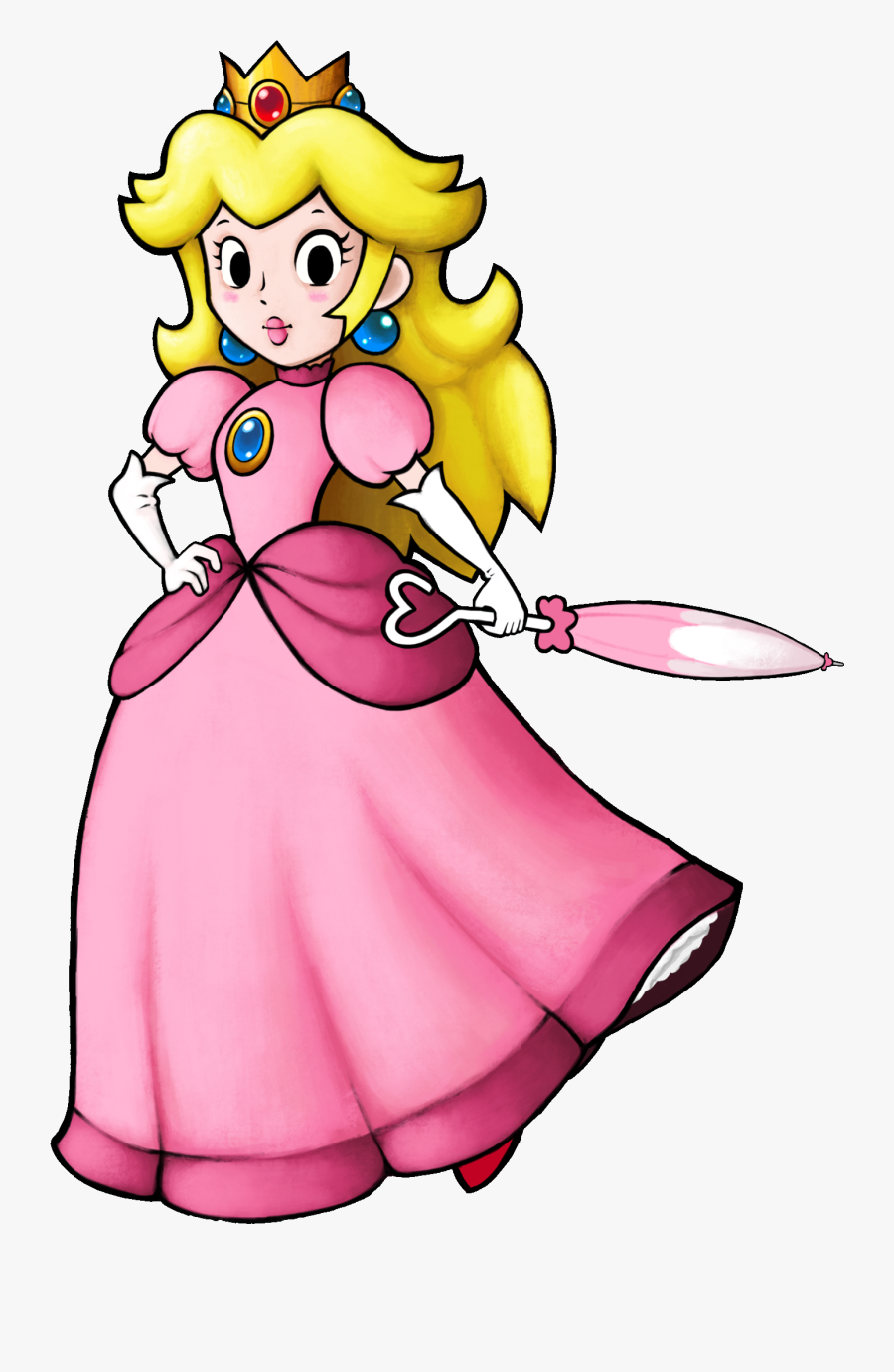 Transparent Peach Clip Art - Princess Peach Super Mario Clipart, Transparent Clipart