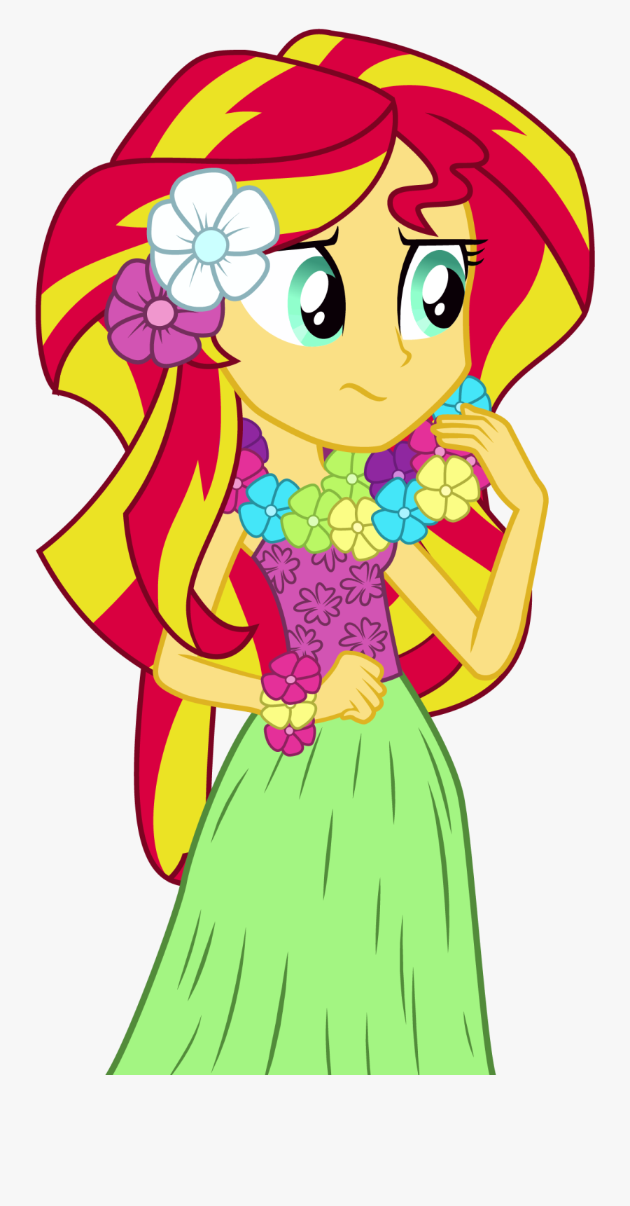 Hula Sunset Shimmer By Mohawgo - My Little Pony Equestria Girls Rainbow Rocks Clip Sunset, Transparent Clipart