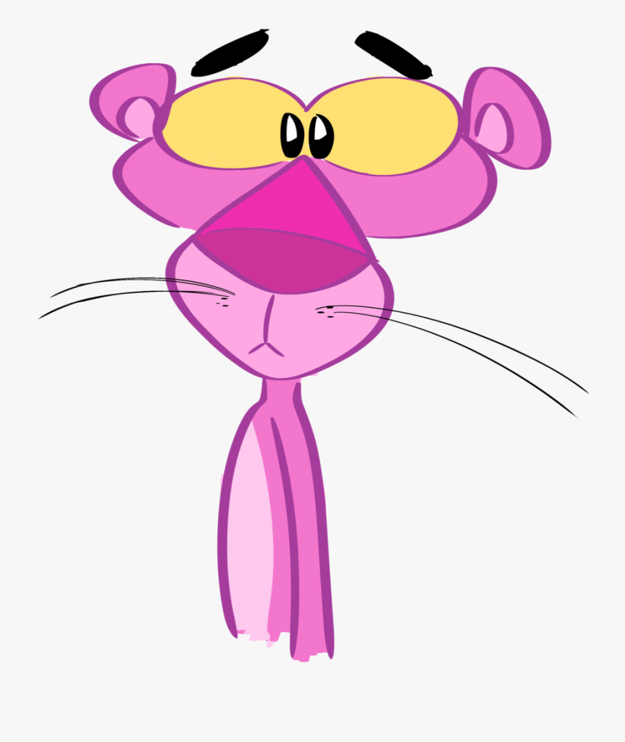 Random Pink Panther Doodle By Wcarroll216 - Pink Panther Face Png, Transparent Clipart