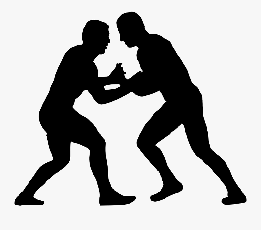 Silhouette Wrestling Clip Art - Transparent Wrestling Png, Transparent Clipart
