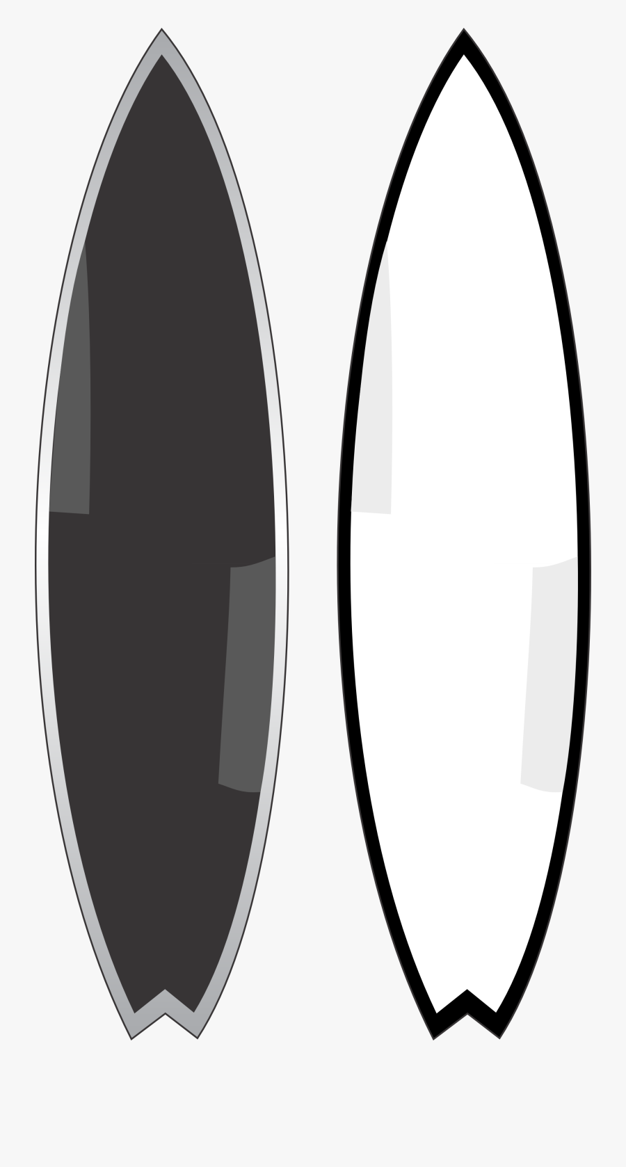 Surfboard Cliparts - Png Surfboard Vector Silhouette, Transparent Clipart