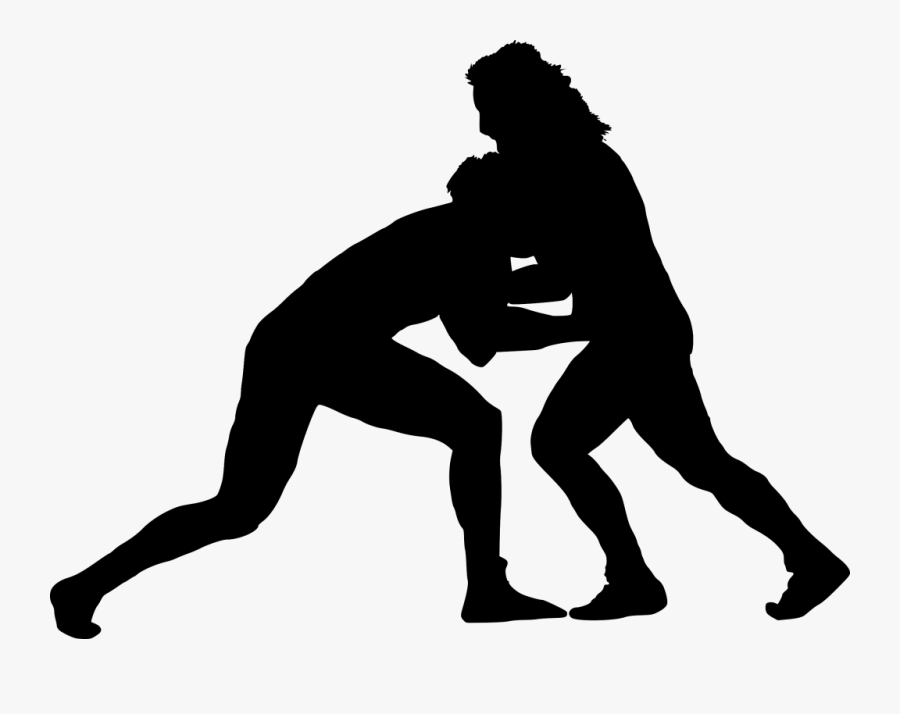 Sport Png Free Images - Silhouette Vector Wrestling Clipart, Transparent Clipart