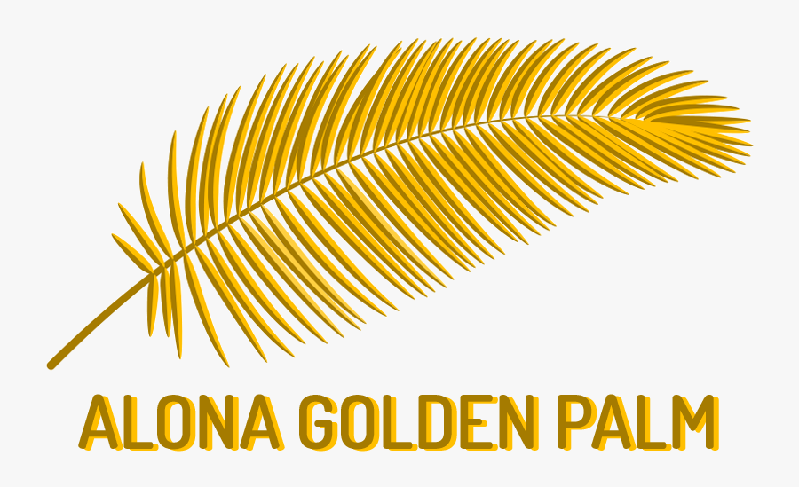 Sunset Clipart Beach Resort - Golden Palm Leaf Png, Transparent Clipart