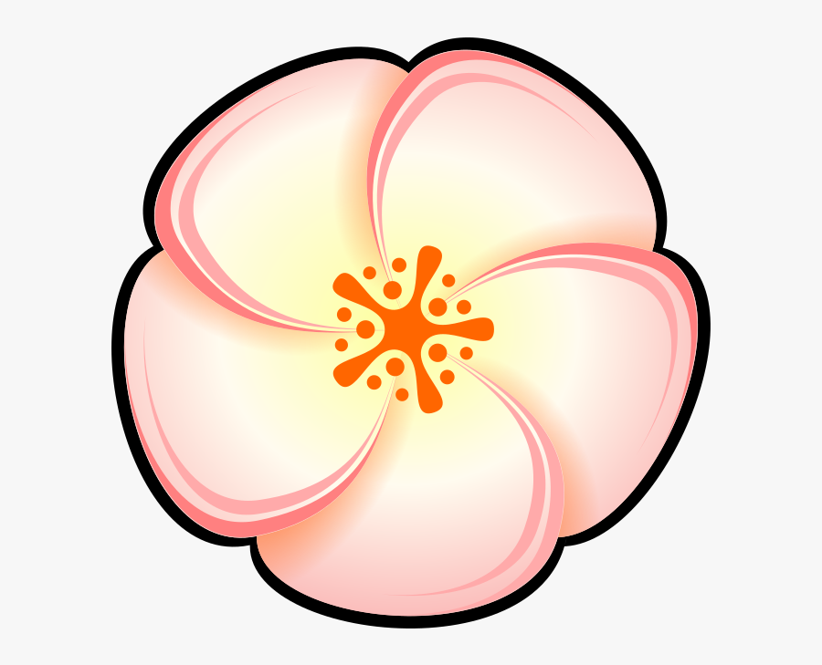 Pink,flower,peach - Clipart Png Peach Flower, Transparent Clipart