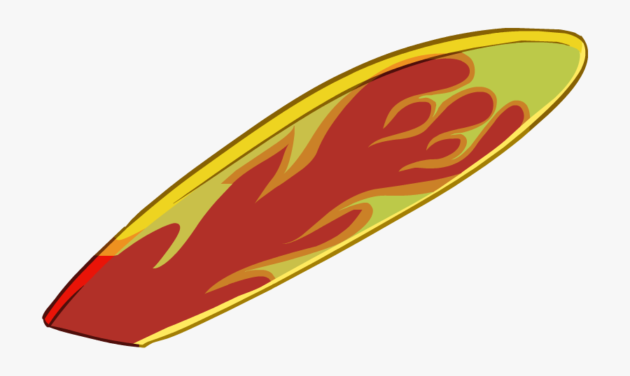 Image Fire Png Wiki - Transparent Background Cartoon Surfboard, Transparent Clipart