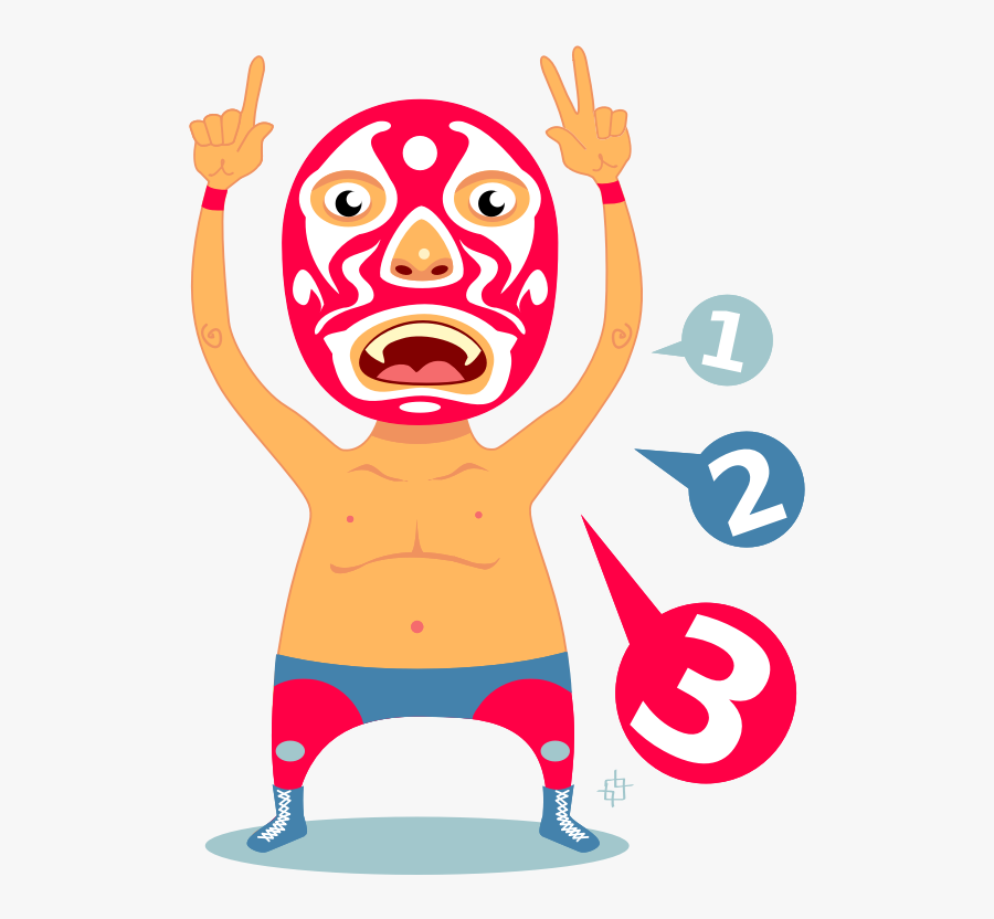 Wrestler Free To Use Png - Mexican Wrestler Png Cartoon, Transparent Clipart