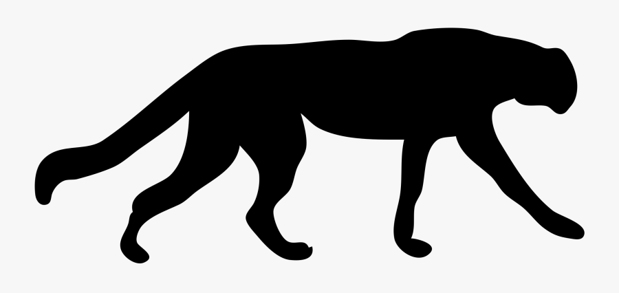 Black Panther,wildlife,puma - Cheetah Silhouette, Transparent Clipart