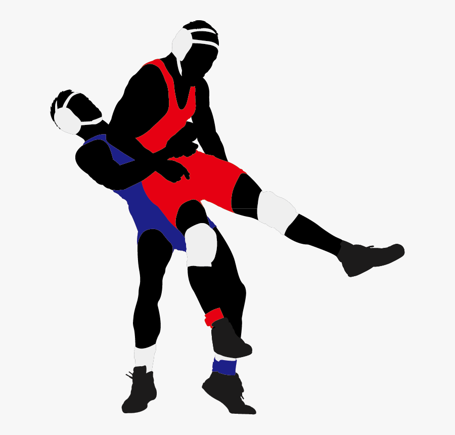 Wrestling Lucha Libre Silhouette Clip Art - High School Wrestling Silhouette, Transparent Clipart
