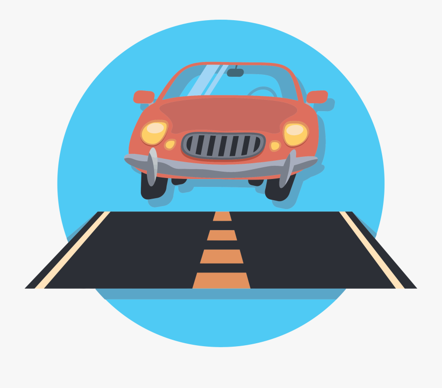 Png Of Car On Road - Car On Road Clip Art, Transparent Clipart