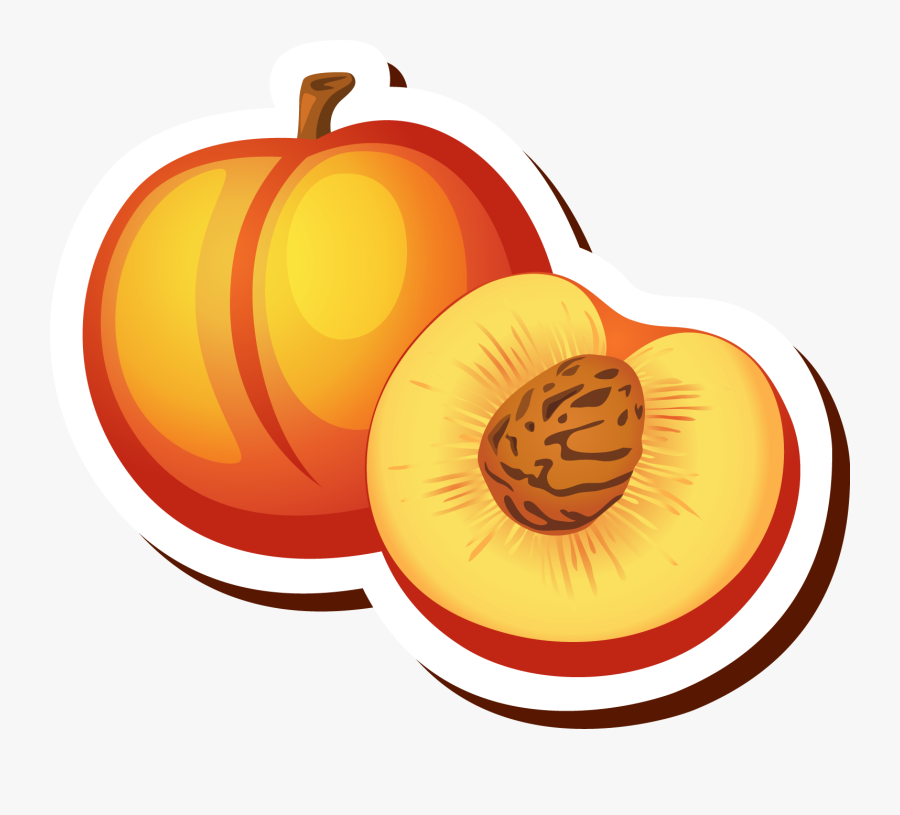 Peach Cartoon Drawing Clip Art - Cartoon Peach Fruit, Transparent Clipart
