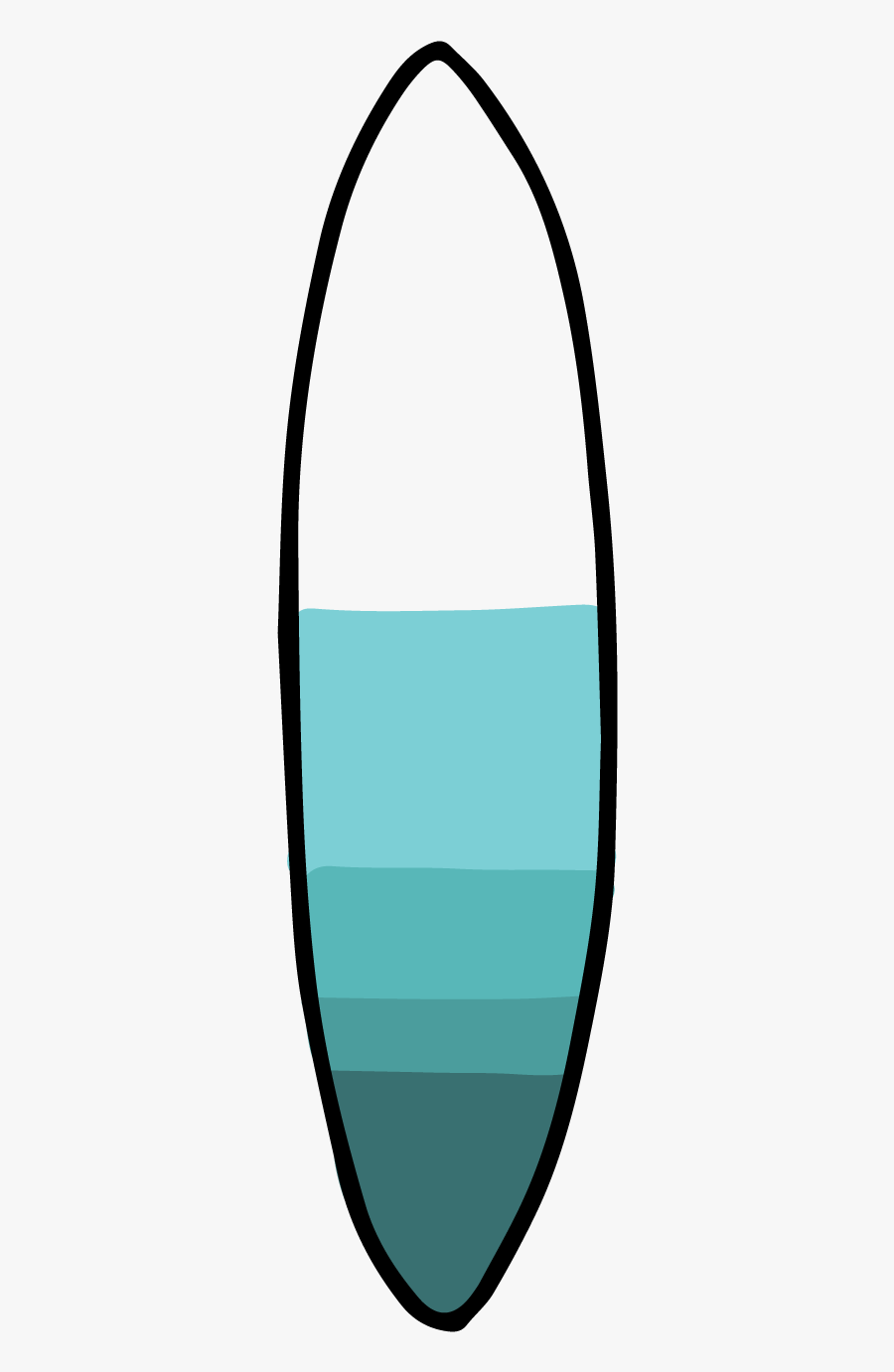 Surfboard Clipart Horizontal, Transparent Clipart