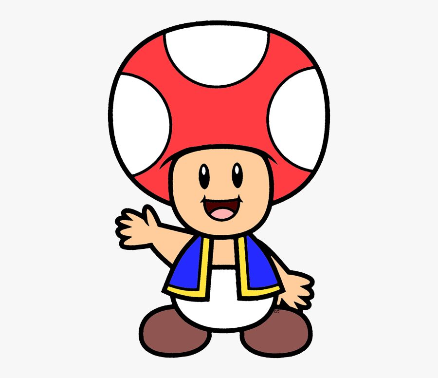 Cartoon Toad From Mario, Transparent Clipart