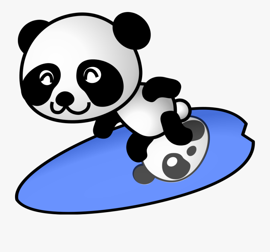 Bear,snout,fictional Character - Surfing Panda, Transparent Clipart