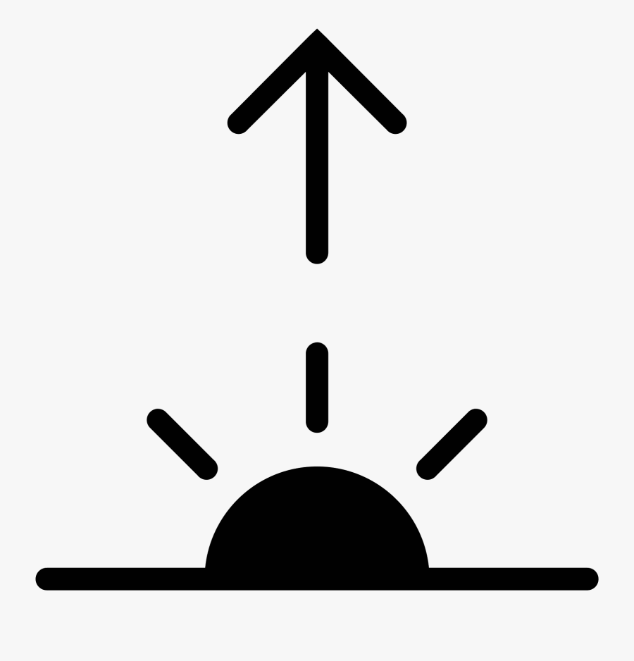 It"s A Sun Peaking Halfway Up Over The Horizon - Sun Rise Icon Png, Transparent Clipart