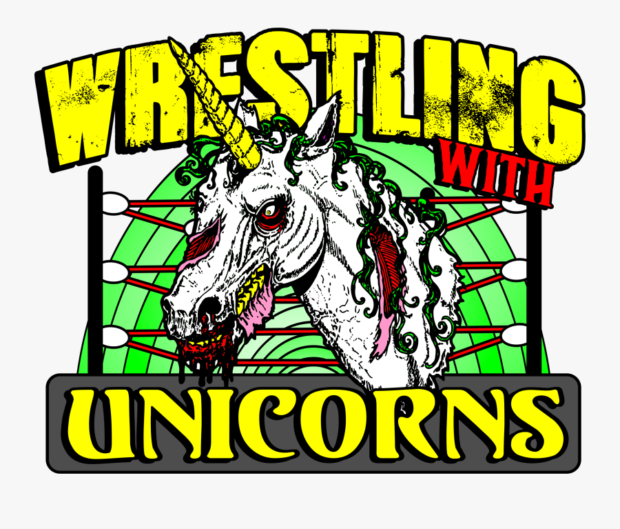 Wrestling With Unicorns2 - Cartoon, Transparent Clipart