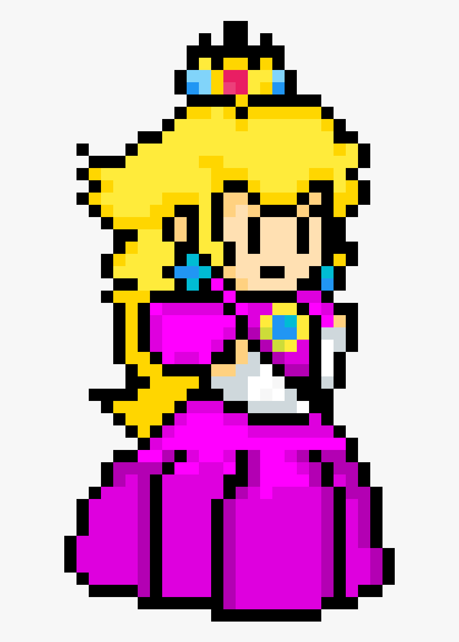 Princess Mario 8 Bit Clipart , Png Download - Princess Peach 8 Bit, Transparent Clipart