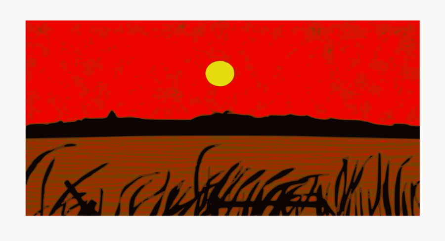 Silhouette,sky,heat - Field, Transparent Clipart
