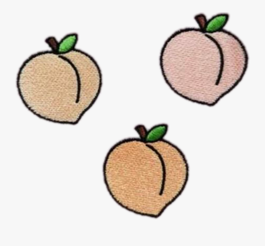 Peachy Fruit Tumblr Patch - Peach Png, Transparent Clipart